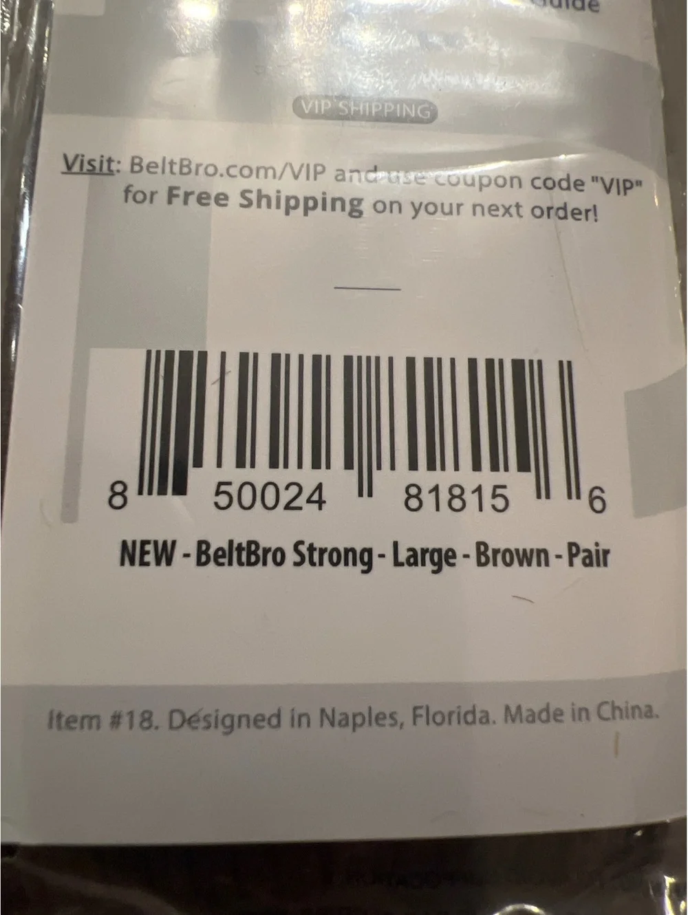 BeltBro Strong Large Brown Pair - Adjustable Belt Replacement Straps